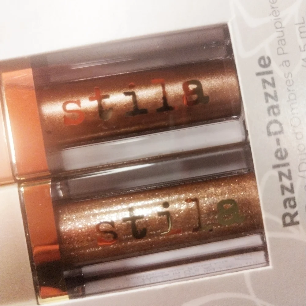 2 Stila‎ RAZZLE-DAZZLE Liquid Eyeshadow Duo BRONZED BELL & JEZEBEL